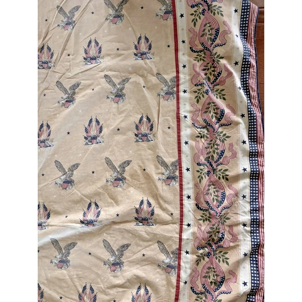 Vintage Tommy Hilfiger Red White Blue Tan Duvet Cover 86x86 Full Queen Americana